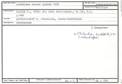 Karteikarte zum Paralectotyp von Gaudryina crassa Karrer, 1870